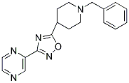 2-[5-(1-BENZYLPIPERIDIN-4-YL)-1,2,4-OXADIAZOL-3-YL]PYRAZINE Struktur