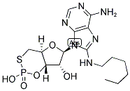 8-HEXYLAMINOADENOSINE-3',5'-MONOPHOSPHOTHIOATE, RP-ISOMER Struktur