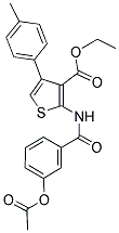 ETHYL 2-(3-ACETOXYBENZAMIDO)-4-P-TOLYLTHIOPHENE-3-CARBOXYLATE Struktur