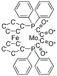 (1,1'-BIS(DIPHENYLPHOSPHINO)FERROCENE)TETRACARBONYLMOLYBDENUM Struktur