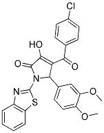 1-(BENZO[D]THIAZOL-2-YL)-4-(4-CHLOROBENZOYL)-5-(3,4-DIMETHOXYPHENYL)-3-HYDROXY-1H-PYRROL-2(5H)-ONE Struktur