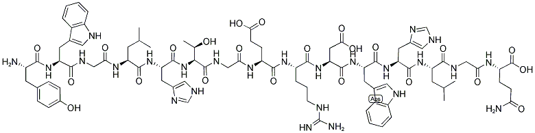 H-TYR-TRP-GLY-LEU-HIS-THR-GLY-GLU-ARG-ASP-TRP-HIS-LEU-GLY-GLN-OH Struktur