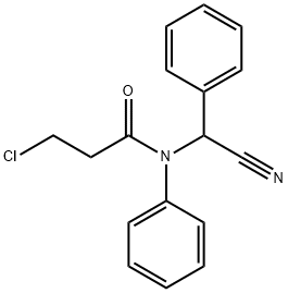 3-CHLORO-N-[CYANO(PHENYL)METHYL]-N-PHENYLPROPANAMIDE Struktur