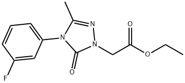 ETHYL 2-[4-(3-FLUOROPHENYL)-3-METHYL-5-OXO-4,5-DIHYDRO-1H-1,2,4-TRIAZOL-1-YL]ACETATE Struktur