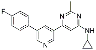 N-CYCLOPROPYL-6-[5-(4-FLUOROPHENYL)PYRIDIN-3-YL]-2-METHYLPYRIMIDIN-4-AMINE Struktur