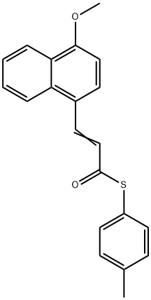 S-(4-METHYLPHENYL) 3-(4-METHOXY-1-NAPHTHYL)-2-PROPENETHIOATE Struktur