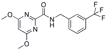 4,6-DIMETHOXY-N-(3-(TRIFLUOROMETHYL)BENZYL)PYRIMIDINE-2-CARBOXAMIDE Struktur