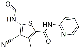 4-CYANO-5-(FORMYLAMINO)-3-METHYL-N-(2-PYRIDINYL)-2-THIOPHENECARBOXAMIDE Struktur