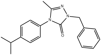 2-BENZYL-4-(4-ISOPROPYLPHENYL)-5-METHYL-2,4-DIHYDRO-3H-1,2,4-TRIAZOL-3-ONE Struktur