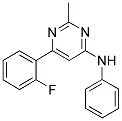 6-(2-FLUOROPHENYL)-2-METHYL-N-PHENYLPYRIMIDIN-4-AMINE Struktur