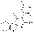 3-(2,5-DIMETHYL-PHENYL)-2-MERCAPTO-5,6,7,8-TETRAHYDRO-3H-BENZO[4,5]THIENO[2,3-D]PYRIMIDIN-4-ONE Struktur