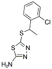 5-([1-(2-CHLOROPHENYL)ETHYL]SULFANYL)-1,3,4-THIADIAZOL-2-AMINE Struktur