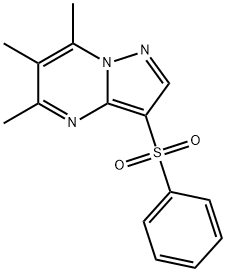 5,6,7-TRIMETHYL-3-(PHENYLSULFONYL)PYRAZOLO[1,5-A]PYRIMIDINE Struktur