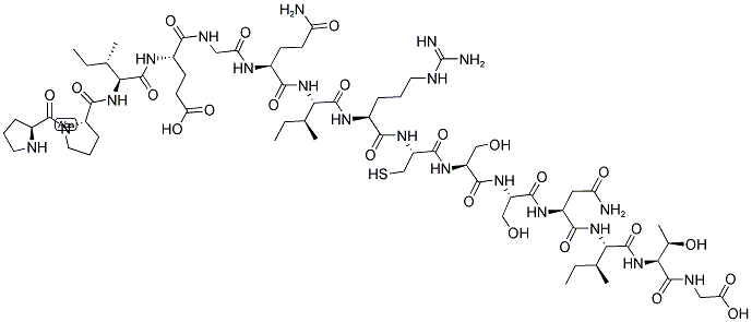 H-PRO-PRO-ILE-GLU-GLY-GLN-ILE-ARG-CYS-SER-SER-ASN-ILE-THR-GLY-OH Struktur