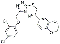 3-[(2,4-DICHLOROPHENOXY)METHYL]-6-(2,3-DIHYDRO-1,4-BENZODIOXIN-6-YL)-7H-[1,2,4]TRIAZOLO[3,4-B][1,3,4]THIADIAZINE Struktur