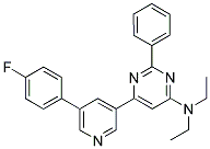 DIETHYL-(6-[5-(4-FLUORO-PHENYL)-PYRIDIN-3-YL]-2-PHENYL-PYRIMIDIN-4-YL)-AMINE Struktur