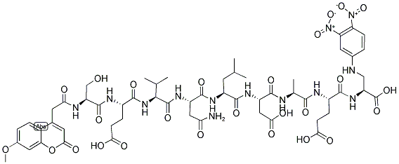 MCA-(ASN670,LEU671)-AMYLOID BETA/A4 PROTEIN PRECURSOR770 (667-674)-DAP(DNP) Struktur