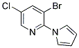 3-BROMO-5-CHLORO-2-(1H-PYRROL-1-YL)PYRIDINE Struktur