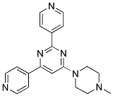 4-(4-METHYLPIPERAZIN-1-YL)-2,6-DIPYRIDIN-4-YLPYRIMIDINE Struktur