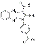 2-AMINO-1-(4-CARBOXY-PHENYL)-1H-PYRROLO[2,3-B]QUINOXALINE-3-CARBOXYLIC ACID METHYL ESTER Struktur