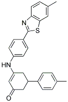 3-(4-(6-METHYLBENZO[D]THIAZOL-2-YL)PHENYLAMINO)-5-P-TOLYLCYCLOHEX-2-ENONE Struktur