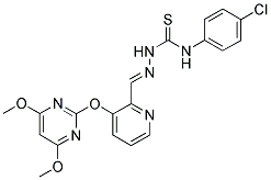 N-[1-AZA-2-[3-[(4,6-DIMETHOXYPYRIMIDIN-2-YL)OXY]PYRIDIN-2-YL]ETHENYL]-N'-(4-CHLOROPHENYL)THIOUREA Struktur