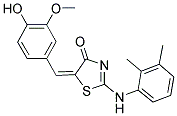 (5E)-2-[(2,3-DIMETHYLPHENYL)AMINO]-5-(4-HYDROXY-3-METHOXYBENZYLIDENE)-1,3-THIAZOL-4(5H)-ONE Struktur