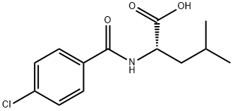 2-(4-CHLORO-BENZOYLAMINO)-4-METHYL-PENTANOIC ACID Struktur