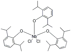 DICHLOROTRIS(2,6-DIISOPROPYLPHENOLATO)NIOBIUM Struktur