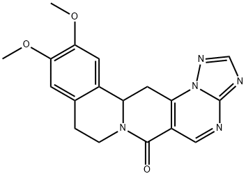 11,12-DIMETHOXY-8,9,13B,14-TETRAHYDRO-6H-[1,2,4]TRIAZOLO[5'',1'':2',3']PYRIMIDO[4',5':4,5]PYRIDO[2,1-A]ISOQUINOLIN-6-ONE Struktur