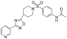 N-[4-((4-(3-(PYRIDIN-4-YL)-1,2,4-OXADIAZOL-5-YL)PIPERIDIN-1-YL)SULFONYL)PHENYL]ACETAMIDE Struktur