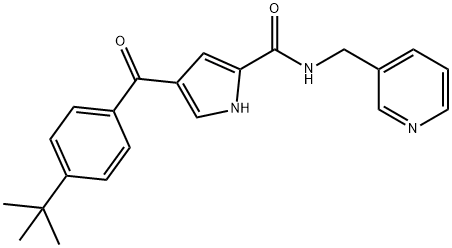 4-[4-(TERT-BUTYL)BENZOYL]-N-(3-PYRIDINYLMETHYL)-1H-PYRROLE-2-CARBOXAMIDE Struktur