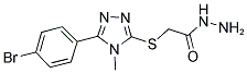 [5-(4-BROMO-PHENYL)-4-METHYL-4 H-[1,2,4]TRIAZOL-3-YLSULFANYL]-ACETIC ACID HYDRAZIDE Struktur