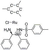 CHLORO[(1R,2R)-N-(P-TOLUENESULFONYL)-1,2-DIPHENYL-1,2-ETHANEDIAMINE] (MESITYLENE)RUTHENIUM(II) Struktur