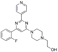 2-(4-[6-(2-FLUOROPHENYL)-2-PYRIDIN-4-YLPYRIMIDIN-4-YL]PIPERAZIN-1-YL)ETHANOL Struktur