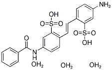 4-BENZOYLAMIDO-4'-AMINOSTILBENE-2,2'-DISULFONIC ACID TRIHYDRATE Struktur