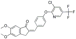 2-((4-(3-CHLORO-5-(TRIFLUOROMETHYL)(2-PYRIDYLOXY))PHENYL)METHYLENE)-5,6-DIMETHOXYINDAN-1-ONE Struktur