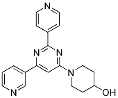 1-(6-PYRIDIN-3-YL-2-PYRIDIN-4-YLPYRIMIDIN-4-YL)PIPERIDIN-4-OL Struktur