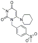 3-METHYL-1-[4-(METHYLSULFONYL)BENZYL]-6-PIPERIDIN-1-YLPYRIMIDINE-2,4(1H,3H)-DIONE Struktur