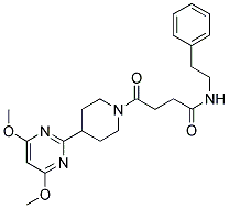 4-[4-(4,6-DIMETHOXYPYRIMIDIN-2-YL)PIPERIDIN-1-YL]-4-OXO-N-(2-PHENYLETHYL)BUTANAMIDE Struktur