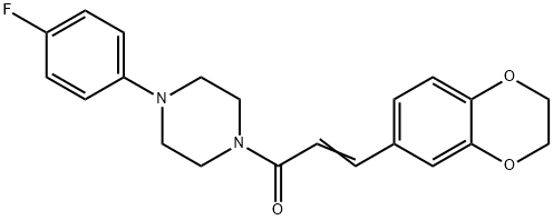 3-(2,3-DIHYDRO-1,4-BENZODIOXIN-6-YL)-1-[4-(4-FLUOROPHENYL)PIPERAZINO]-2-PROPEN-1-ONE Struktur