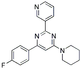 4-(4-FLUOROPHENYL)-6-PIPERIDIN-1-YL-2-PYRIDIN-3-YLPYRIMIDINE Struktur