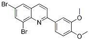 4-(6,8-DIBROMO-2-QUINOLINYL)-2-METHOXYPHENYL METHYL ETHER Struktur