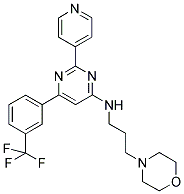 (3-MORPHOLIN-4-YL-PROPYL)-[2-PYRIDIN-4-YL-6-(3-TRIFLUOROMETHYL-PHENYL)-PYRIMIDIN-4-YL]-AMINE Struktur