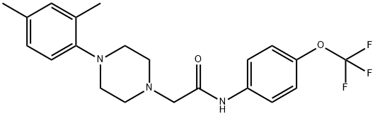 2-[4-(2,4-DIMETHYLPHENYL)PIPERAZINO]-N-[4-(TRIFLUOROMETHOXY)PHENYL]ACETAMIDE Struktur