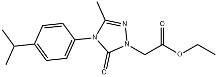 ETHYL 2-[4-(4-ISOPROPYLPHENYL)-3-METHYL-5-OXO-4,5-DIHYDRO-1H-1,2,4-TRIAZOL-1-YL]ACETATE Struktur