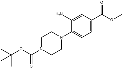 4-(2-AMINO-4-METHOXYCARBONYL-PHENYL)-PIPERAZINE-1-CARBOXYLIC ACID TERT-BUTYL ESTER Structure