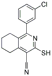 1-(3-CHLORO-PHENYL)-3-MERCAPTO-5,6,7,8-TETRAHYDRO-ISOQUINOLINE-4-CARBONITRILE Struktur