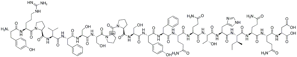 H-TYR-ARG-PRO-VAL-PHE-SER-SER-PRO-PRO-SER-TYR-PHE-GLN-GLN-THR-HIS-ILE-GLN-GLN-ASP-OH Struktur