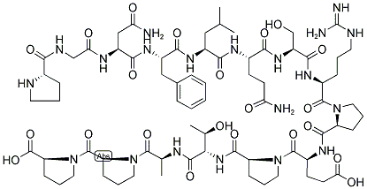 H-PRO-GLY-ASN-PHE-LEU-GLN-SER-ARG-PRO-GLU-PRO-THR-ALA-PRO-PRO-OH Struktur